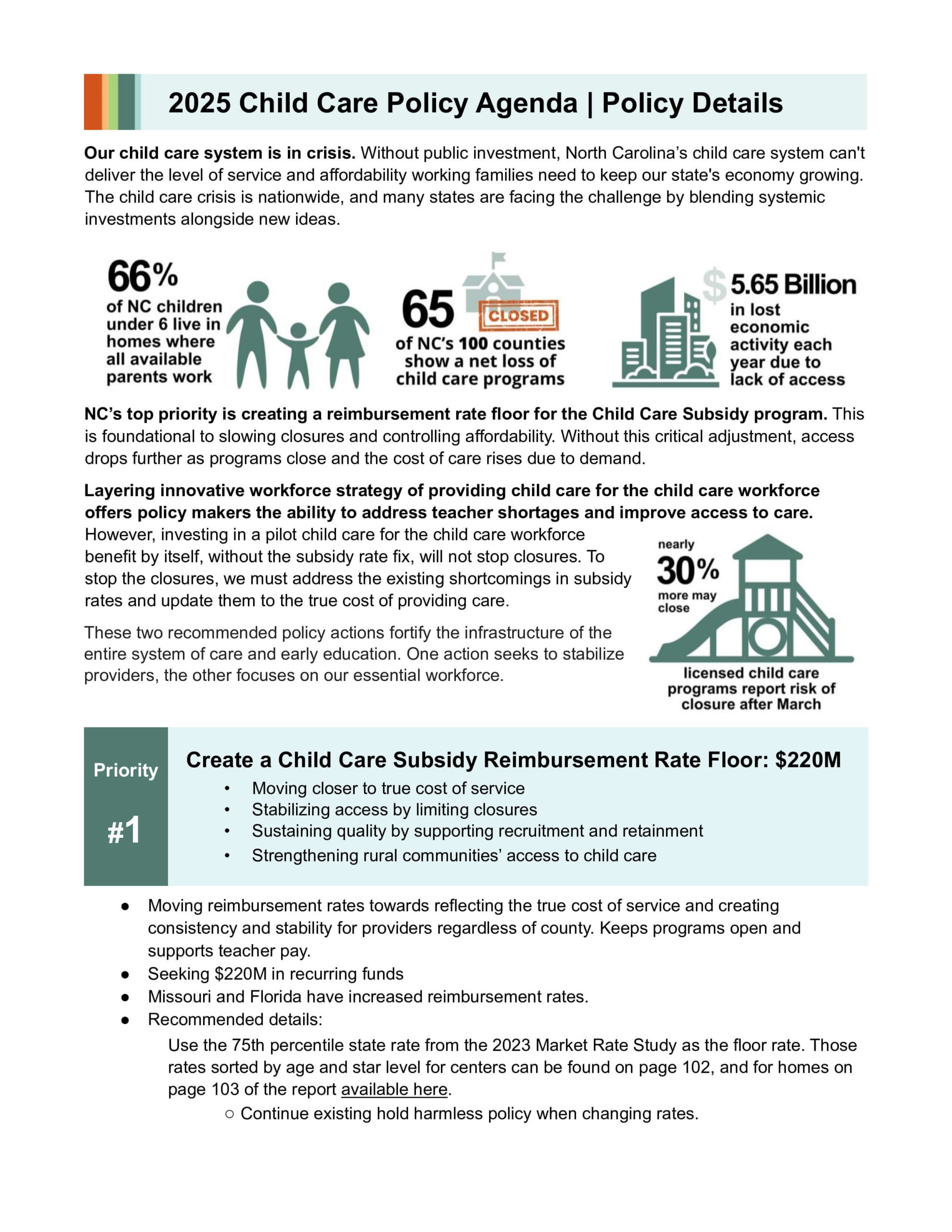 Policy Details 2025 Child Care Policy Agenda