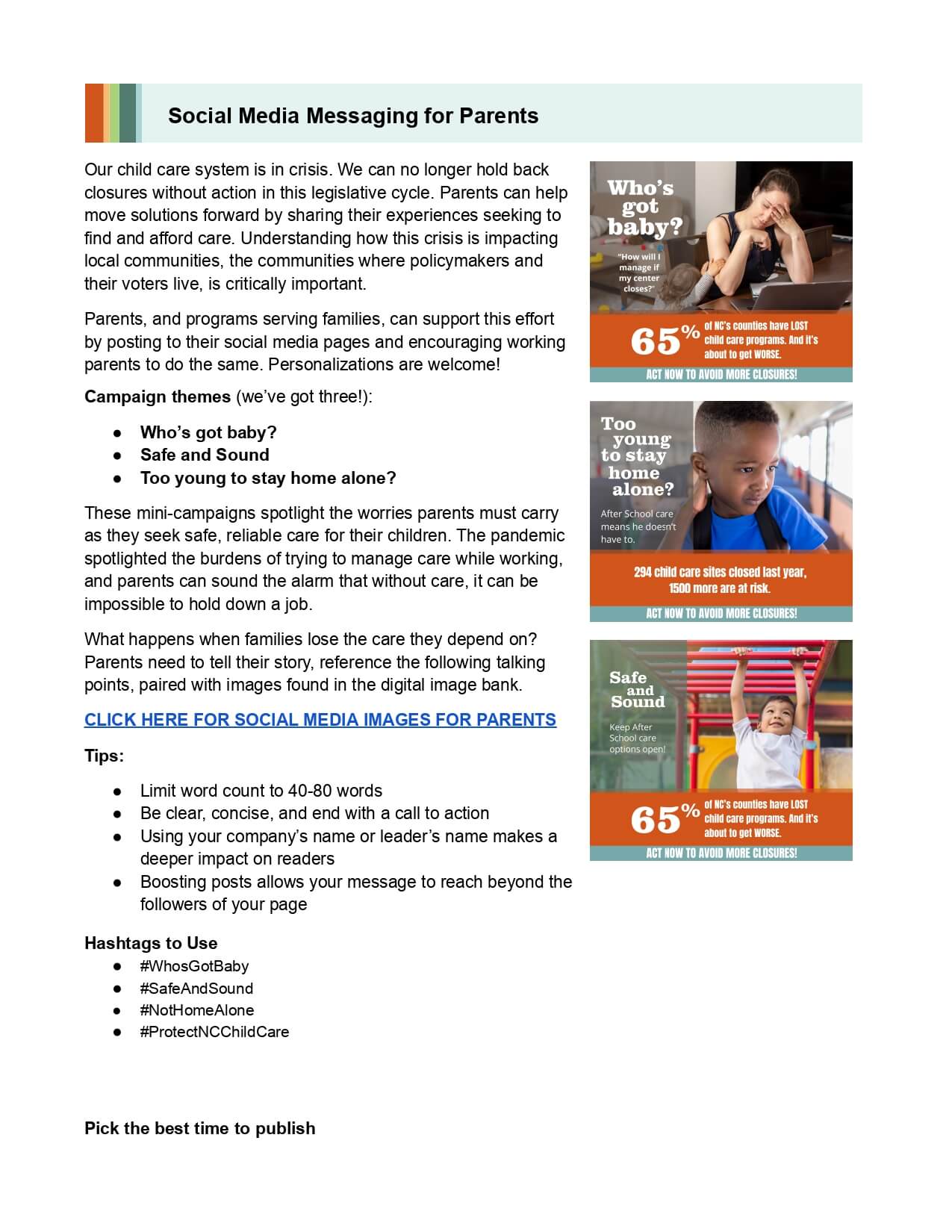 Social Media Messaging for Parents